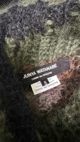 Junya Watanabe High-neck Loose-knit Mohair Camo Sweater