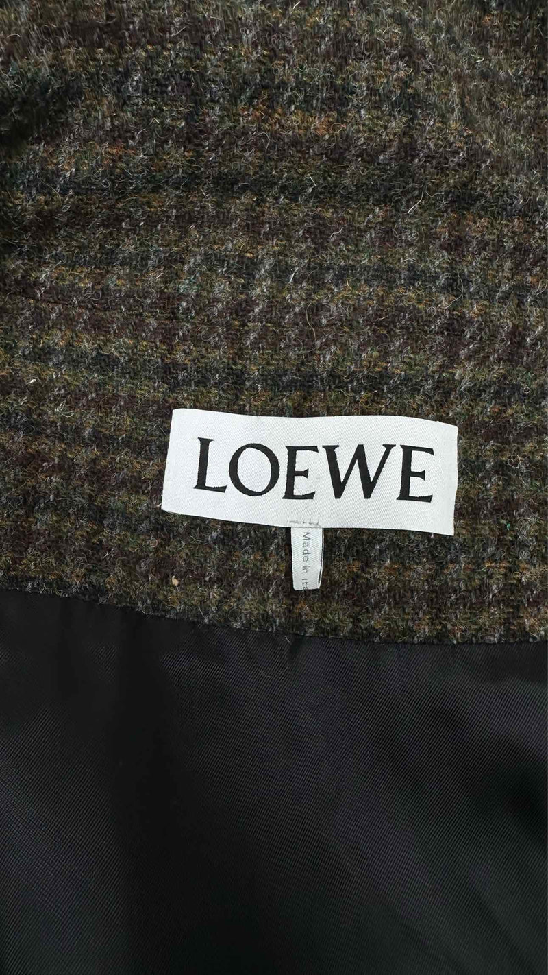 LOEWE Tweed Oversized Check Cape