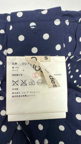 Comme Des Garcons Pleated Polka-dot Drop-clutch Pants