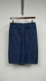 MM6 Button-Up Wrap Denim Skirt