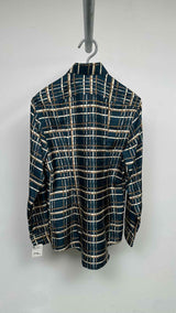 Salvatore Ferragamo Plaid Silk Shirt