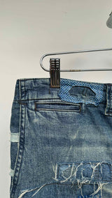 RRL Boro Patch-work Denim Shorts