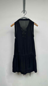 Gucci N/S Lace-up Silk Safari Dress