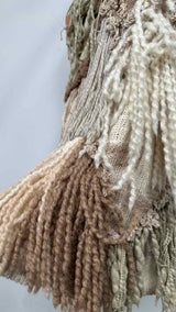 Rodarte Mixed-media Hand-knit Fringe Long Skirt