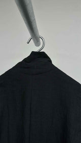 Devoa Zip-up Linen Long Coat