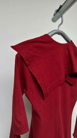 Morgane Le fay Collar-less Detailed Reconstructed Shirt Dress