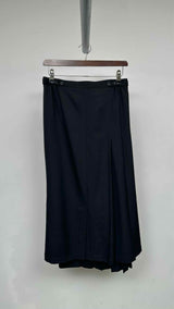 Yohji Yamamoto Collections Asymmetrical-pleated Wrap Long Skirt