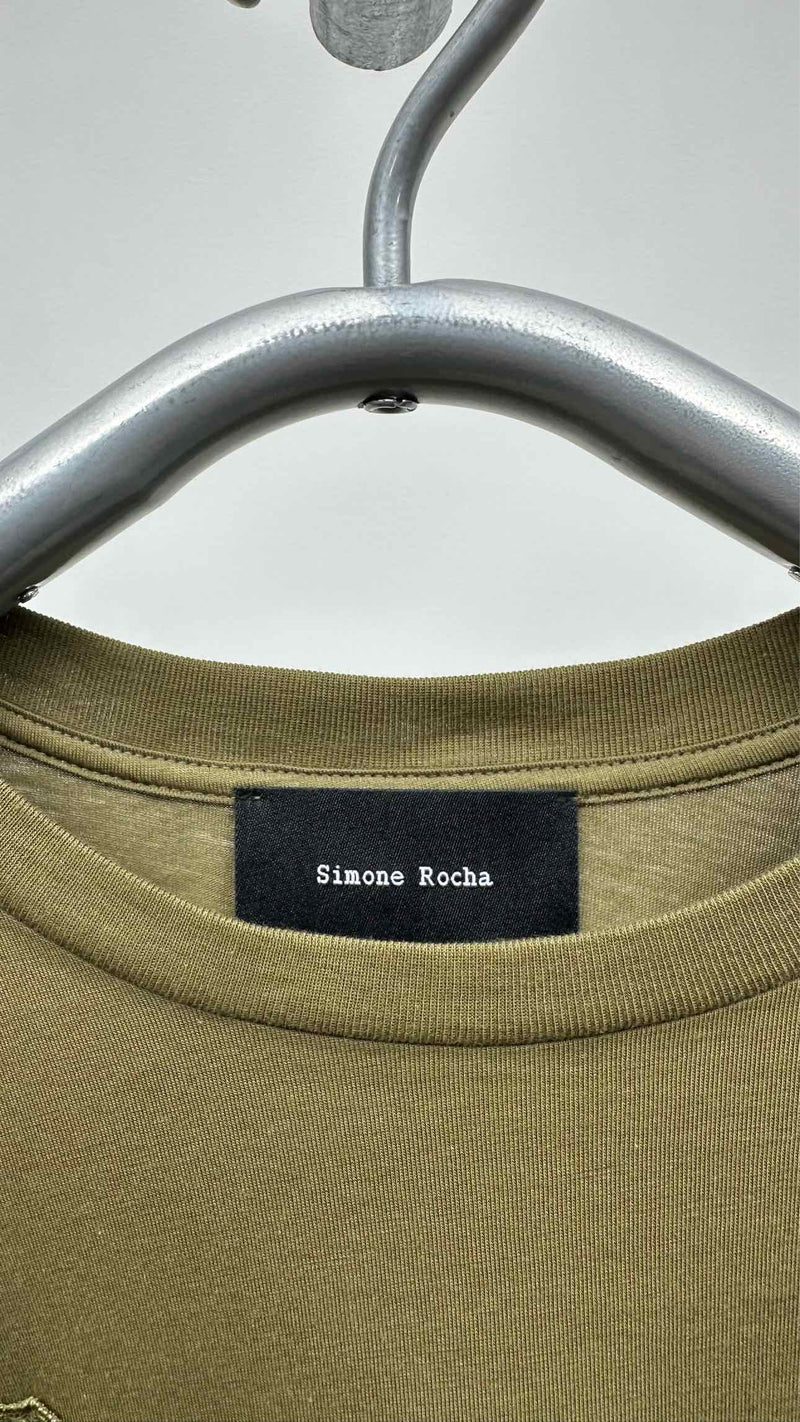 Simone Rocha Ace-trim  Asymmetrical Oversized Tee Dress