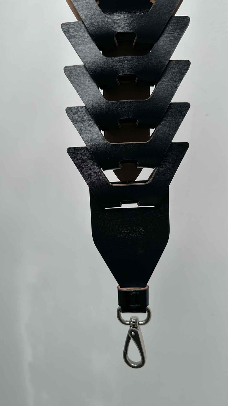 PRADA Interwoven Leather Shoulder Strap
