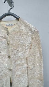Acne Studios Asymmetrical Over-painted Distress Cardigan