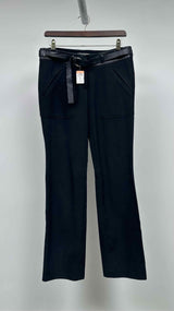 Prada Boot-cut Leather Waist Pants