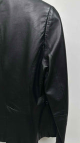 Anne Fontaine Leather Blazer Jacket