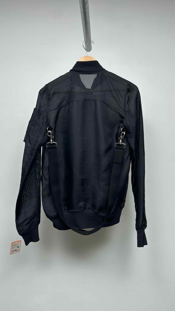 Rick Owens Sheer Silk Bomber Jacket