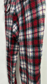 Comme Des Garcons Shirt Boiled Wool Plaid Wide Pants