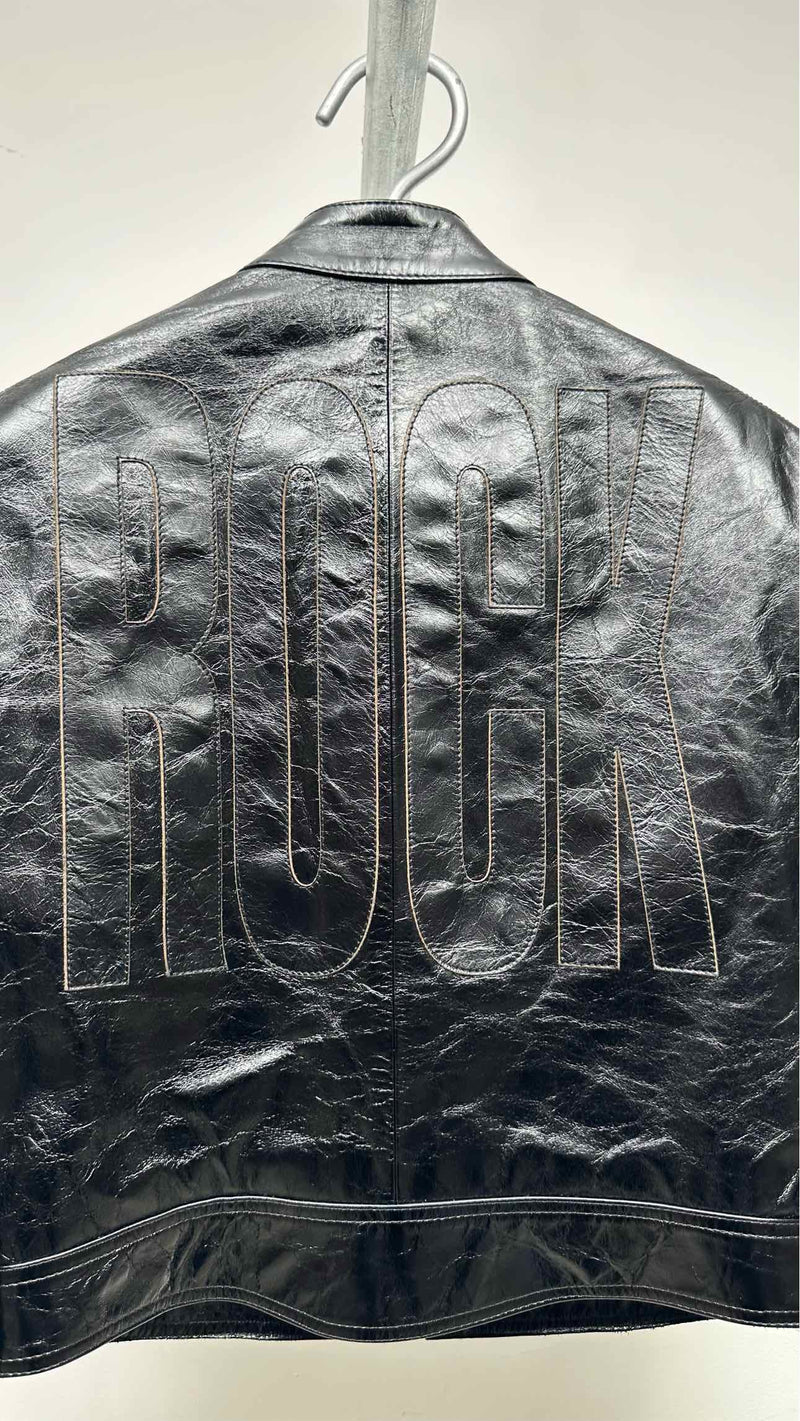 Vaquera Padded Leather Racer Jacket