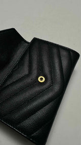 Saint Laurent Cassandre Matelasse Small Envelope Wallet