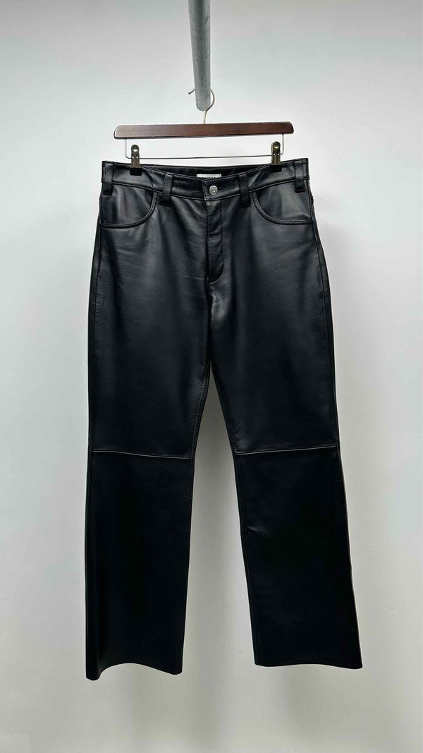 Sandro Leather Flare Pants