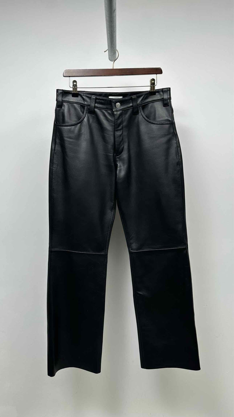 Sandro Leather Flare Pants