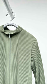 Homme Plisse Zip-up Mock-neck Cargo Jacket