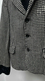 Comme Des Garcons Comme Des Garcons Frill-detailed Check Jacket