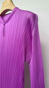 Pleats Please L/S Pleated Maxi Dress