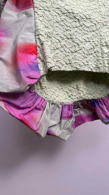 Dries Van Noten N/S Water Color Print Ruffle Tube Top