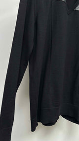 Dior Homme Leather-shoulder Asymmetrical Sweater