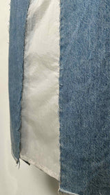 Ben Taverniti Avantgarde Deconstructed Denim-paneled Skirt