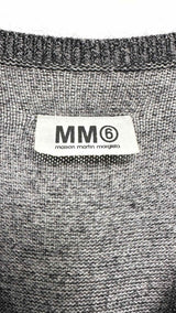 MM6 V-neck Wrap-slit Oversized Sweater