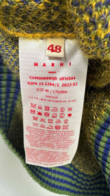 Marni Checked V-Neck Plaid Sweater