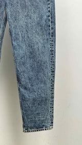 Margiela Asymmetrical Cut-out Tapered Belted Jeans