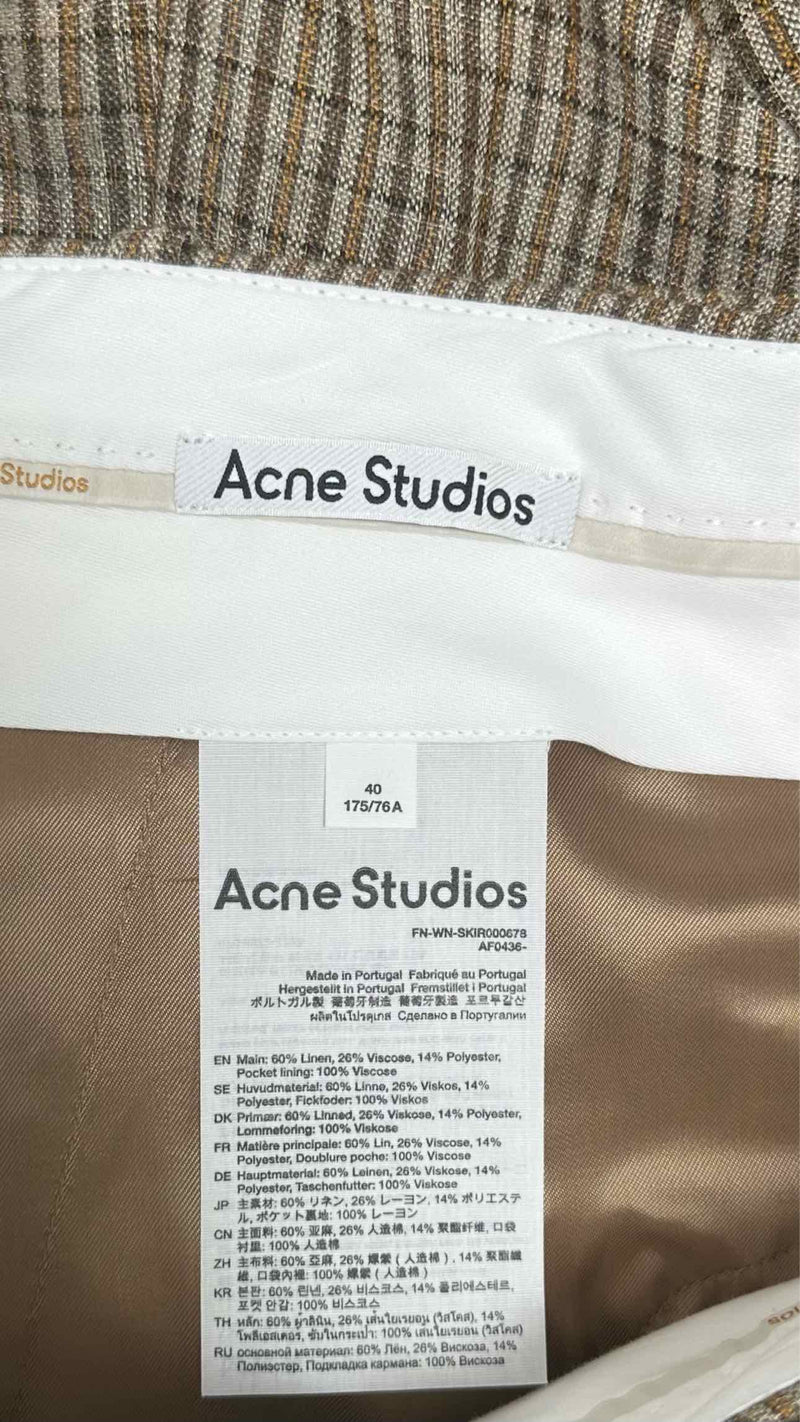 Acne Studios Check Long Skirt