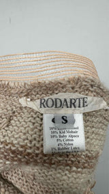 Rodarte Mixed-media Hand-knit Fringe Long Skirt