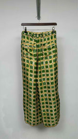 Marni Check Fields Silk Wide Easy Pants