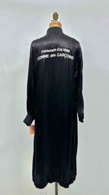 Comme Des Garçons Back Printed Satin Light Coat