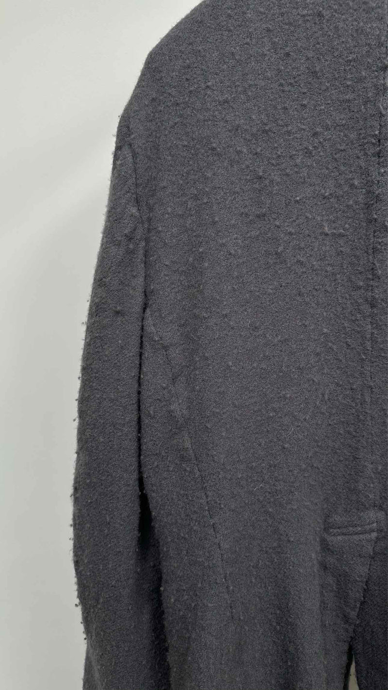 Comme Des Garcons Homme Plus Pilling Boiled-wool Collarless Coat