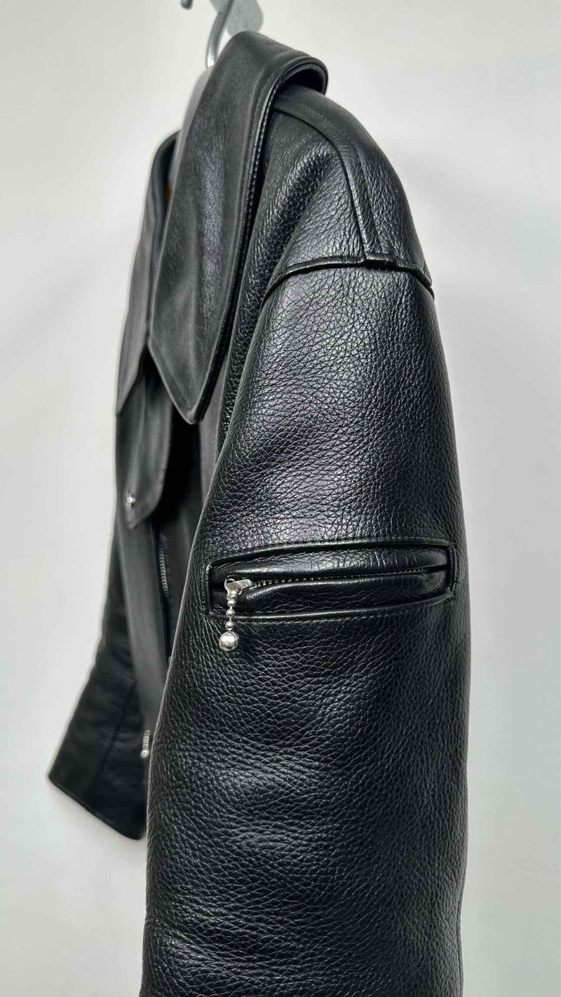 Junya Watanabe Portrait-Collar Leather Jacket