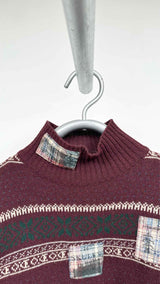 Raf by Raf Simons High-neck Patchwork Nordic Sweater