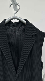 Homme Plisse Tailored Pleated Long Vest