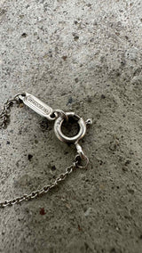 Tiffany&Co. Lariat Two Heart Charm Necklace