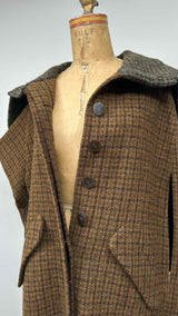 LOEWE Tweed Oversized Check Cape