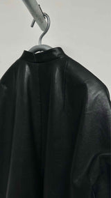 PRADA Cocoon Leather Coat