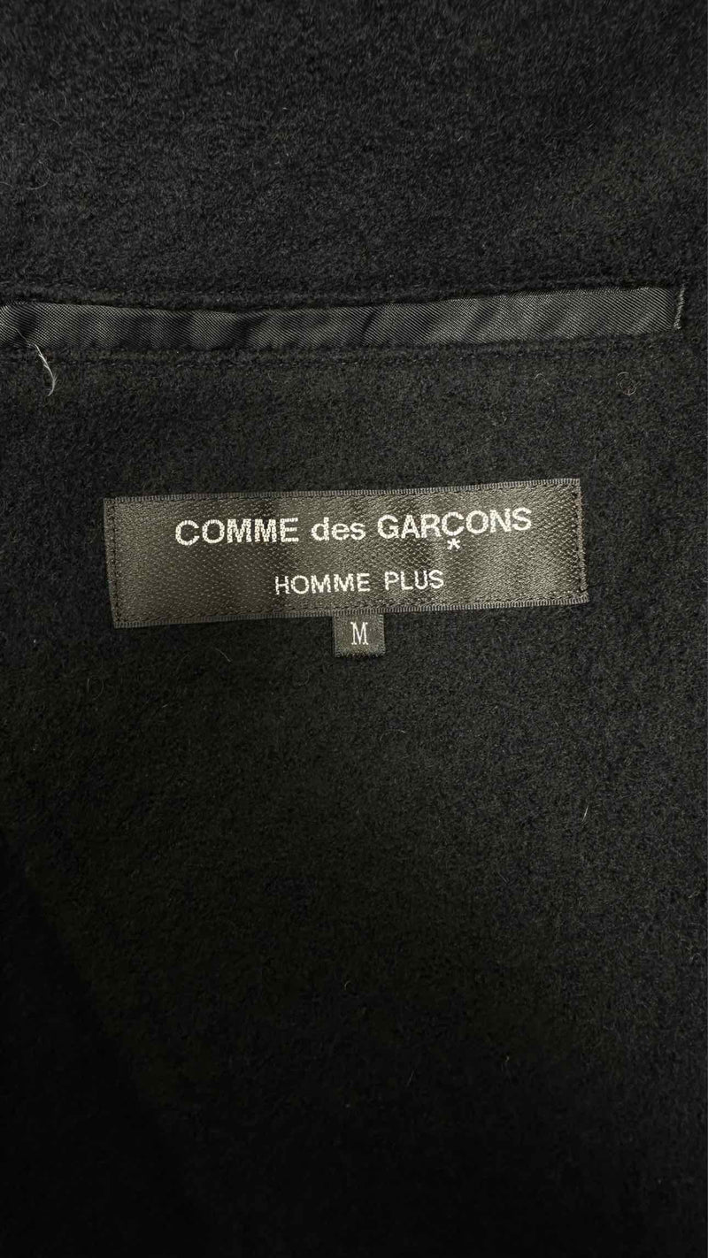 Comme Des Garcons Homme Plus Boiled-wool Wavy-seam Asymmetrical Jacket