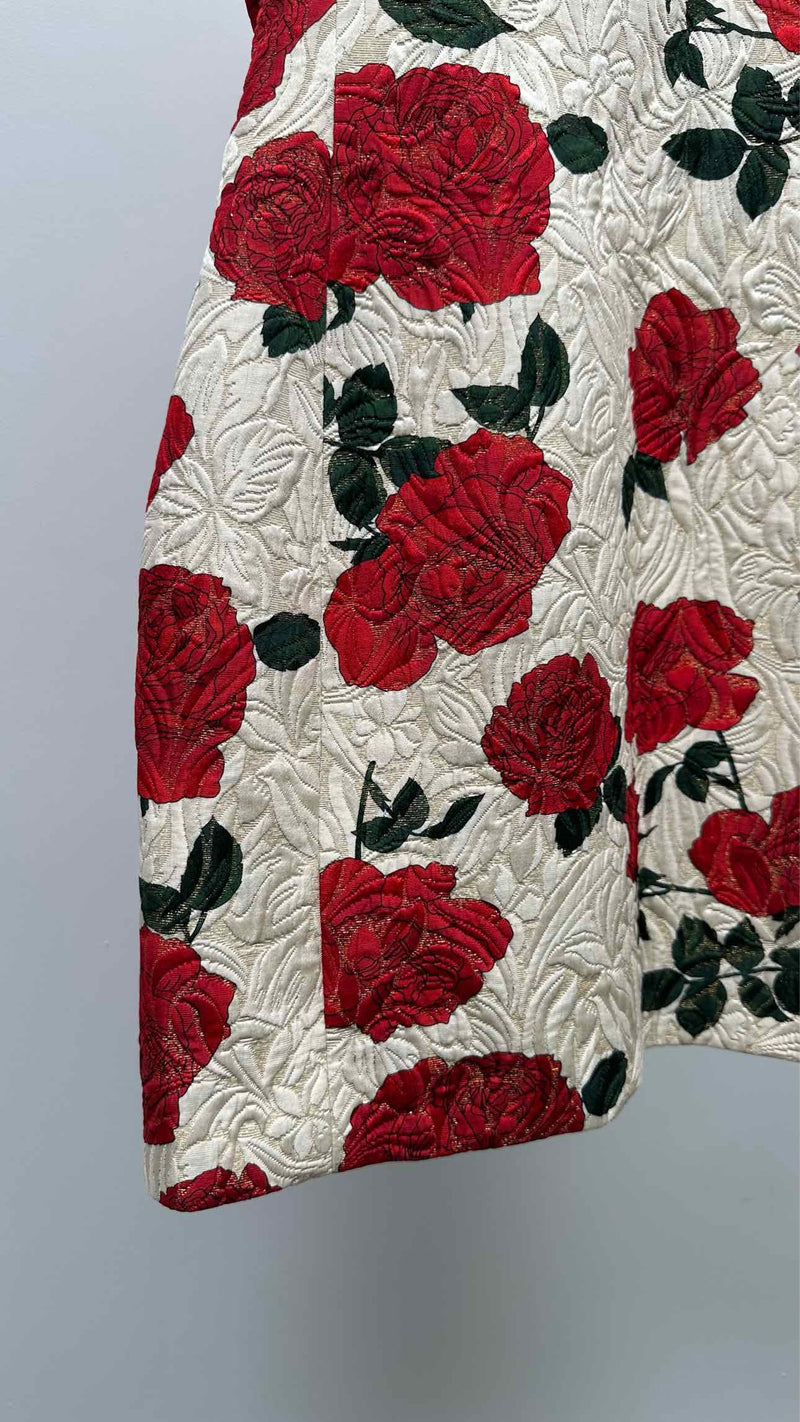 Saint Laurent Jacquard Rose N/S Dress