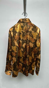 ERL Leaf-print Satin Shirt
