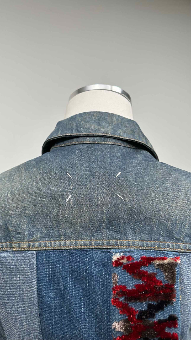 Margiela Zip-up Patched Denim Jacket