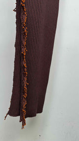 Eckhaus Latta Rib-knit Fringed Long Rope Skirt