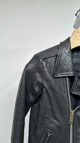 Rick Owens Hammered Leather Biker Jacket