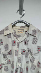 Vintage S/S Geometric-printed Silky Shirt