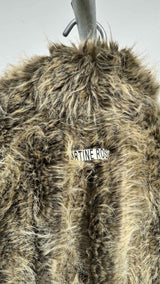 Martin Rose Patched Faux-fur Coat